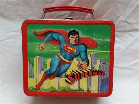 metal superman lunch box|superman lunch box 1978.